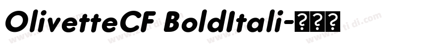 OlivetteCF BoldItali字体转换